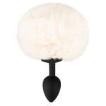 Πρωκτική σφήνα με ουρά λευκή Butt Plug fluffy tail