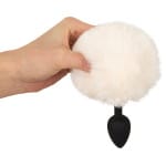 Πρωκτική σφήνα με ουρά λευκή Butt Plug fluffy tail