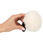 Πρωκτική σφήνα με ουρά λευκή Butt Plug fluffy tail