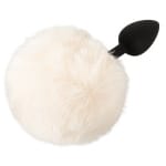 Πρωκτική σφήνα με ουρά λευκή Butt Plug fluffy tail