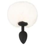 Πρωκτική σφήνα με ουρά λευκή Butt Plug fluffy tail