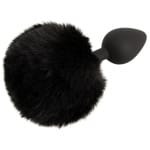 Πρωκτική σφήνα με ουρά μαύρη fluffy tai