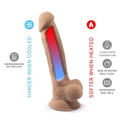 sex shop Ρεαλιστικό ντιλντο θερμοκρασίας με βεντούζα Realistic Dildo with Suction Cup SILEXD