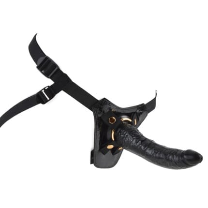 Ρεαλιστικό Στραπ ον μαύρο ντιλντο Designer Strap-On Fetish Fantasy Gold