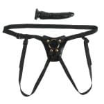Ρεαλιστικό Στραπ ον μαύρο ντιλντο Designer Strap-On Fetish Fantasy Gold