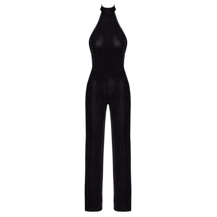 Μαύρη ολόσωμη φόρμα Sparkly Gem Jumpsuit Noir