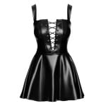 power wetlook Dress Noir