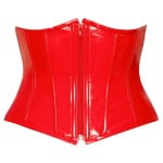 Ζώνη κορσές μέσης βινύλιου Vinyl Waist Cincher Red Black Level