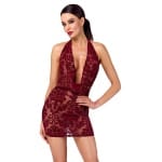 Εξώπλατο μίνι φόρεμα με ντεκολτέ Mini Dress Kink Royal Noir | sex shop