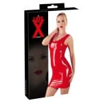 Λάτεξ μίνι φόρεμα χωρίς μανίκια Latex Dress Red