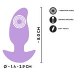 Πρωκτική σφήνα σιλικόνης μοβ Vibrating Mini Butt Plug Cuties