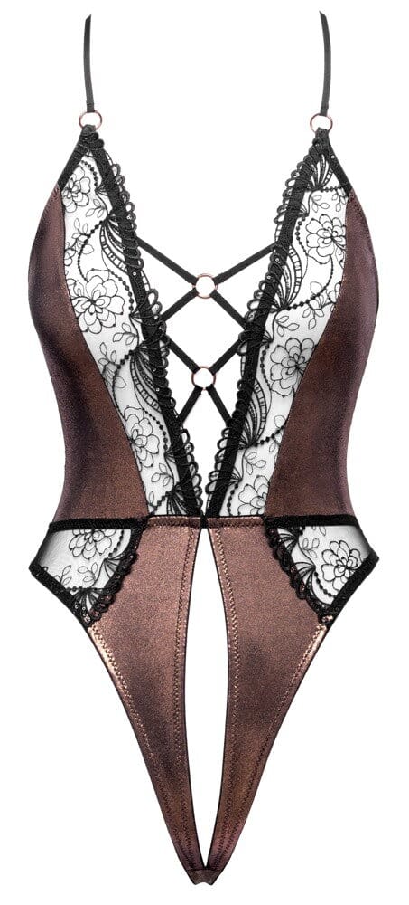 chalkino-body-string-me-dantela-26451301021-01 Χάλκινο Body String με Δαντέλα & Ανοιχτό Καβάλο Cottelli LINGERIE