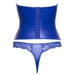 Μπλε Κορσές με Ανοιχτό Σουτιέν & String Set Cottelli LINGERIE