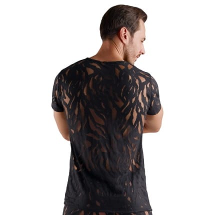 Ανδρικό Διάφανο Μπλουζάκι με Burnout Σχέδιο | Shirt Svenjoyment