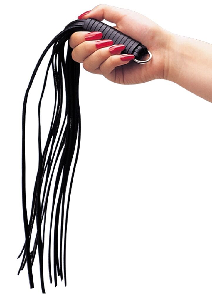dermatino-mastigio-me-lorides-45-ek-leather-flogger-zado-02542230000y-05 Leather Flogger ZADO με δερμάτινη λαβή 11 εκ. και μαύρες λωρίδες