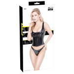 Vinyl Set Black Level με κορσέ και στρινγκ βινυλίου